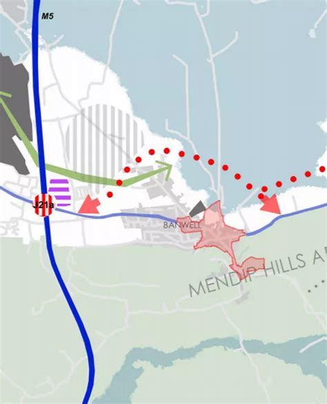 Banwell Bypass Route Map