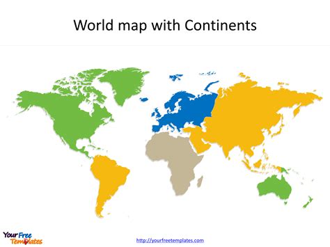 World_Maps_with_Continents - Free PowerPoint Template