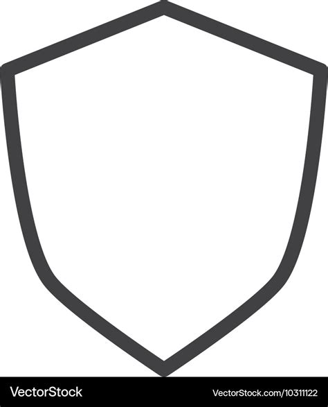 Blank shield icon Royalty Free Vector Image - VectorStock