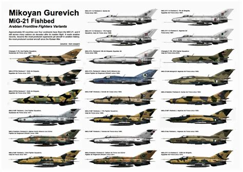 Mikoyan-Gurevich MiG-21 ( Fishbed ) variants | Mig 21, Aircraft modeling, Fighter jets