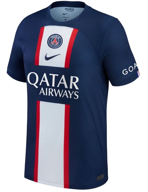 New PSG Jersey 2022-2023 | Paris SG Home Kit with Qatar Airways & Goat ...