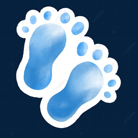 Baby Blue Footprints