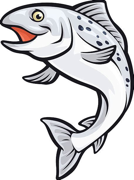 Leaping Salmon Illustrations, Royalty-Free Vector Graphics & Clip Art - iStock