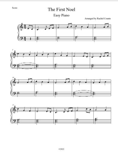 The First Noel: FREE Piano Sheet Music (Easy to Advanced!)