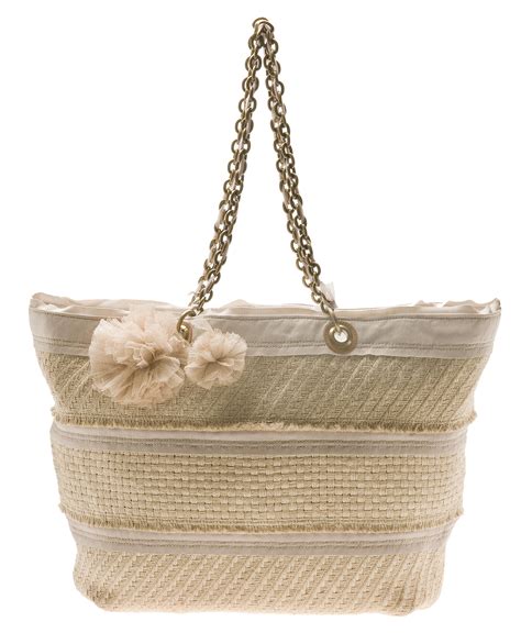 Lanvin Woven Jute Beach Bag in Beige | Lyst