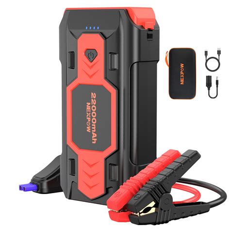 NEXPOW Battery Jump Starter 2500A 22000mAh Car Jump Starter (up to 8.0L ...