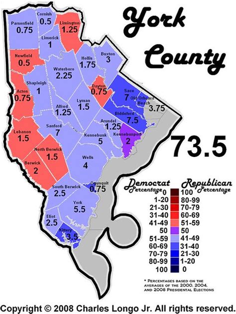 York County, Maine - Political Map | York County is a county… | Flickr