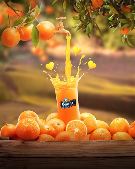 Advertising Design Idea Domty Orange Juice - Full Image