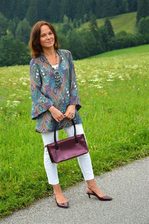 Image result for natural style fashion for older women | Boho fashion over 40, Middle aged women ...