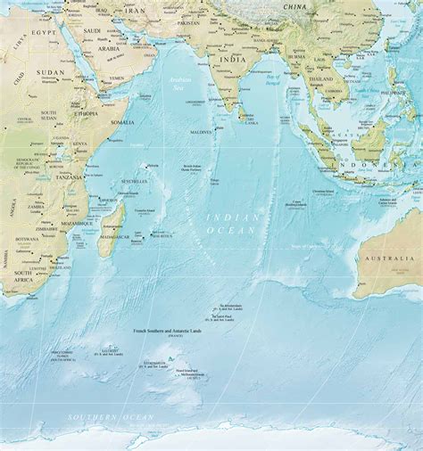 World Map Of The Indian Ocean - Wayne Baisey