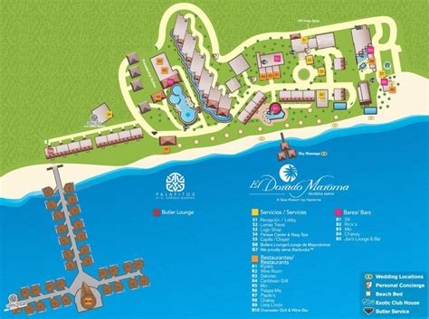 El Dorado Maroma map - Travel resort maps