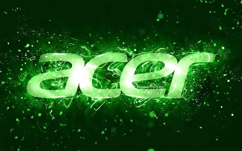 1920x1080px, 1080P free download | Acer green logo green neon lights, creative, green abstract ...