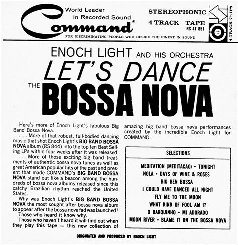 Your Father's Den: LET'S DANCE THE BOSSA NOVA!