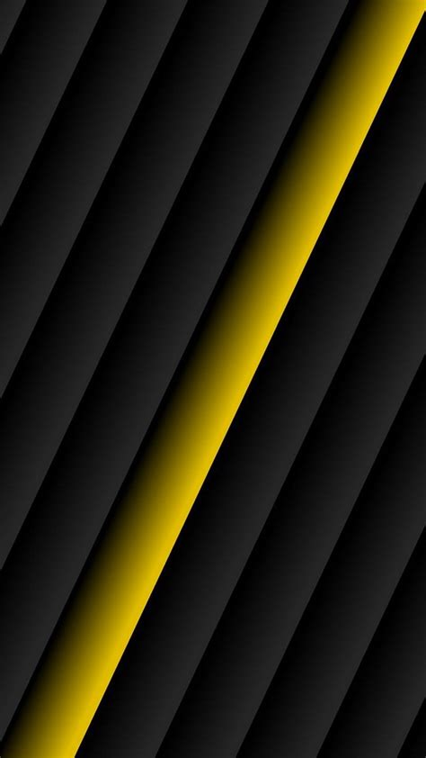 Yellow line, abstract, background, black, creative, desenho, lines, material, HD phone wallpaper ...