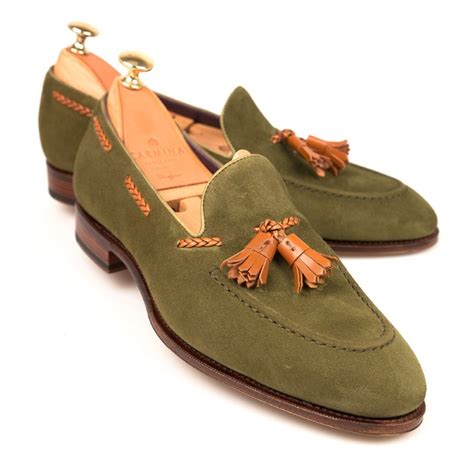 Carmina Tassel Loafers 80371 Uetam Bering Suede | MensDesignerShoe.com