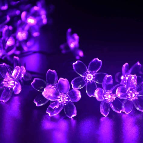 New 50 LEDS 7M Peach Ledertek Flower Solar Lamp Power LED String Fairy ...
