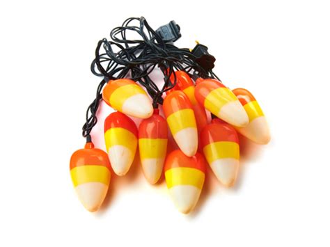 10 Candy Corn Lights Set