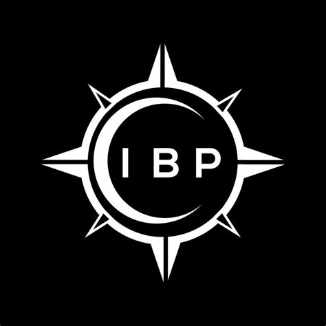 IBP abstract technology circle setting logo design on black background ...