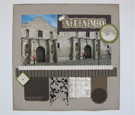 The Alamo Layout - Stamped Treasures, Sherry Roth, Stampin' Up! Demonstrator