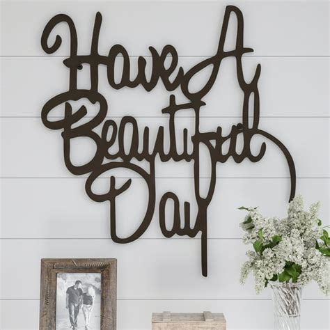 Metal Cutout-Have a Beautiful Day Decorative Wall Sign-3D Word Art Home ...