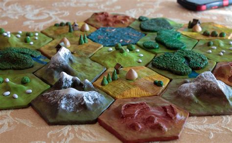 5 Hex Tile Custom 3D Settlers of Catan Set // A Taste of the Land of ...