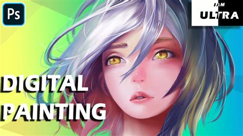 Digital Painting of Beautiful Anime Girl in Photoshop - YouTube