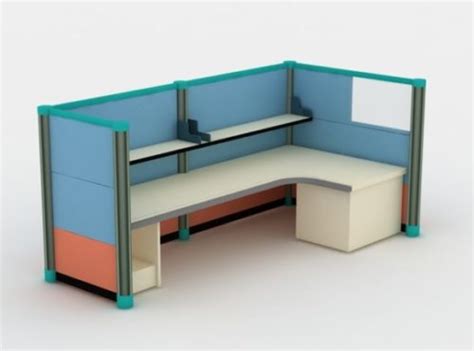 Modern Furniture Office Cubicle 3D Model - .Max - 123Free3DModels