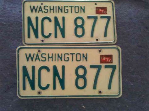 WASHINGTON STATE LICENSE PLATES