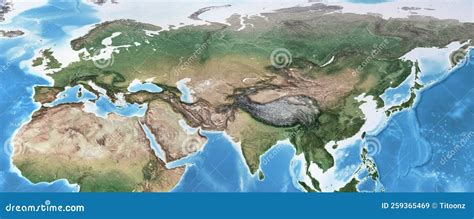 High Resolution Detailed Map Of Eurasia Royalty-Free Illustration ...