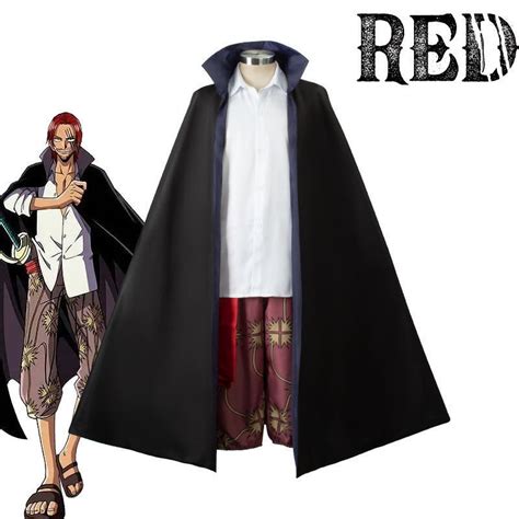 One Piece Shanks Cosplay Costume Set Cos Role Play Halloween Party Men's clothing | Shopee ...