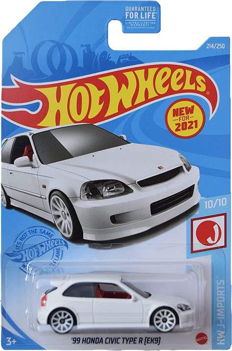 Amazon.com: Hot Wheels '99 Honda Civic Type R [EK9], [White] J-Imports 10/10 : Toys & Games