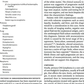 Differential Diagnosis of an Enhancing Hemispheric Lesion in This Patient. | Download Table