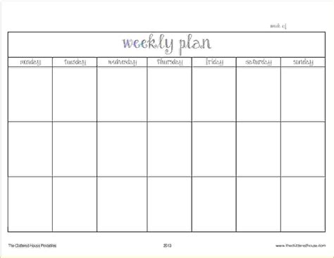 Monday Friday Calendar Template | Calendar Template Printable