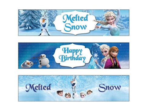 Disney Frozen Water Bottle Labels | Frozen printables, Disney frozen ...