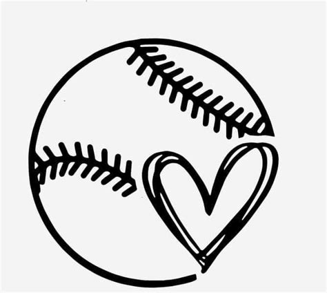 baseball heart clipart black and white 10 free Cliparts | Download images on Clipground 2024