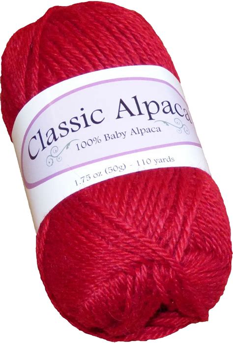 Classic Alpaca 100% Baby Alpaca Yarn #2055 Patriot Red 50g/110 yds DK ...