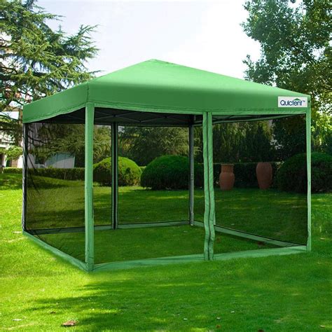 Quictent 10x10 Ez Pop up Canopy Screen House with Netting Instant Outdoor Canopy Tent Mesh ...