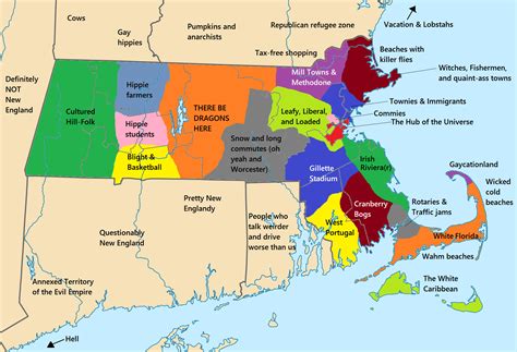 This Massachusetts stereotype map is pretty good [X-post from r/MapPorn ...