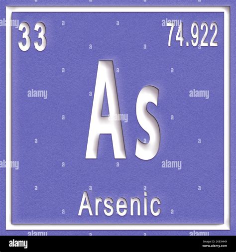 Arsenic chemical element, Sign with atomic number and atomic weight ...