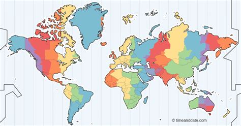 Map Of Time Zones World - Alanna Leontyne