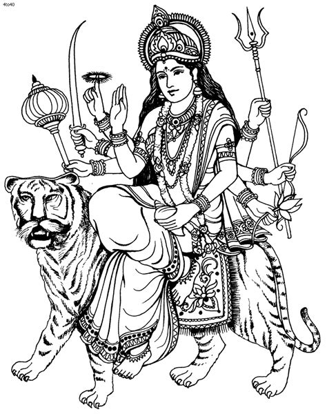 maa durga clipart black & white 10 free Cliparts | Download images on Clipground 2024