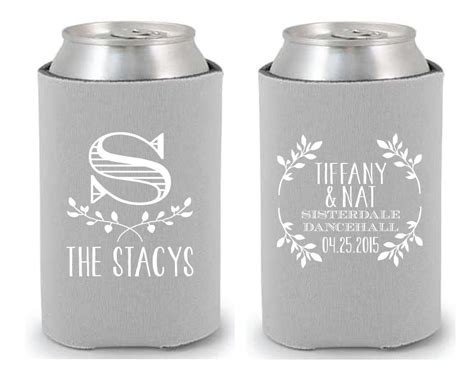 Personalized Koozies Wedding Koozies Monogrammed by SipHipHooray