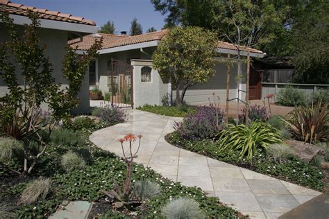 Drought Tolerant Elegant Entry | Michael Glassman & Associates Low Maintenance Landscaping Front ...