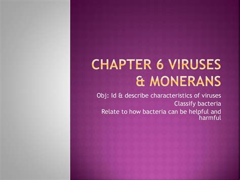 Chapter 6 viruses & monerans - ppt download