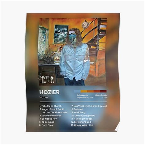 "Hozier- Hozier Album Cover Poster" Poster for Sale by matthewkwong ...