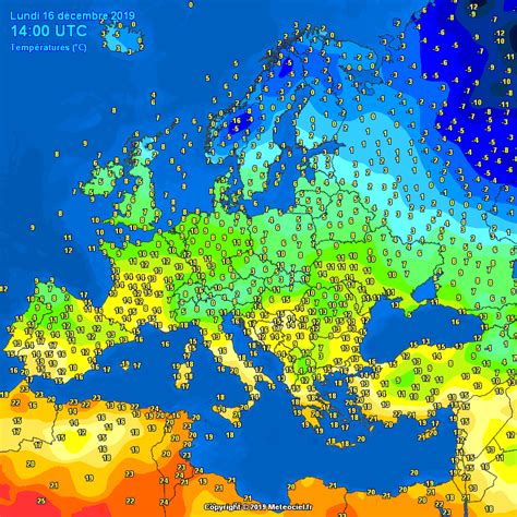 Temperature Map Europe