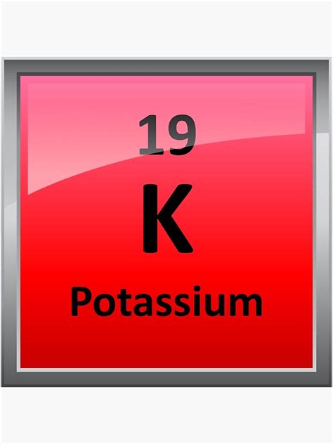 "Potassium - K - Periodic Table Element Symbol" Art Print for Sale by sciencenotes | Redbubble