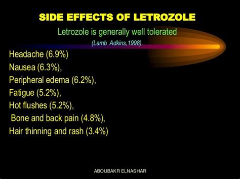 Femara Side Effects - Letrozole Mechanism Side Effects Precautions And ...