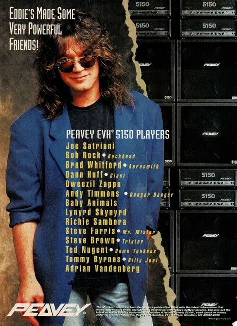 Eddie Van Halen in a Peavey advertisement, 1993 : r/vanhalen