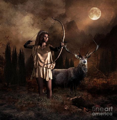 Artemis Goddess of the Hunt Digital Art by Shanina Conway - Fine Art America